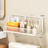 Estante de Pared para Baño Artefacto de Pared para Inodoro Cesta de Pared sin Taladro Almacenamiento de Artículos de Tocador para Baño