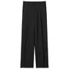 Calça estilo hip-hop, moda americana high-street, tecido de seda gelada, calça fina masculina de verão, com caimento fluido e visual sofisticado, calça casual de corte reto
