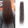 Peruca de Tranças Falsas Finas de Dois Fios de 18 Polegadas para Mulheres, Cabelo Trançado de Fibra Sintética Atacado, Riverlocs