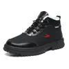 Botas de inverno masculinas de algodão, forradas com lã, grossas e quentes, para neve, cano alto, para uso externo, atacado de calçados masculinos de algodão para 2025.
