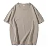 Camisetas de manga corta 190g de algodón puro para primavera y verano, camisetas blancas lisas de manga corta para parejas, camisetas de color liso, fábrica mayorista para uniformes escolares