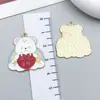 Oso de Navidad Lindo de Dibujos Animados Corazón de Amor Día de San Valentín Colgante Colgante DIY Collar Pendientes Accesorios de Joyería
