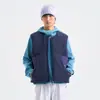 Ropa Vintage 2025 Invierno Nuevo Estilo Callejero Japonés Tendencia Bloque de Color Casual Chaleco Acolchado para Hombres y Mujeres