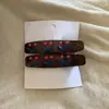 Grampo de Cabelo Colorido com Rosto Sorridente Pintado à Mão, Presilha Lateral com Esmalte Pingado, Grampo para a Parte de Trás da Cabeça, Acessório de Cabelo de Alta Qualidade e Requintado