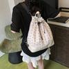 Bolsa Saco com Cordão de Nicho Coreana para Mulheres 2025 Nova Tendência Estilosa Bolsa Transversal Mochila de Menina Bonita e da Moda