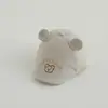 Boina Infantil Popular Transfronteiriça para Primavera e Outono com Decoração 3D de Panda Fofo, Boné Forward Xadrez para Meninos e Meninas