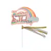 Cinta Decorativa para Pasteles Estrella Nube Arcoíris Enchufe Decoración Mesa de Postres Fiesta de Cumpleaños Infantil