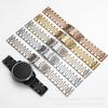 Adecuado para Huawei Gt5 Correa de Acero de Siete Hilos, Reloj Gt6 Adecuado para Rolex Correa de Reloj de Acero Inoxidable Sólido de Siete Hilos 22mm