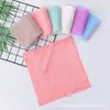 Pañuelo de Coral Fleece Liso Paquete de Cinco, Toalla Cuadrada Pequeña con Borde, Absorbente, Paño de Limpieza Multiusos, Toalla para Lavar Platos con Fuerte Absorción de Agua