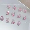 Boutique k9 pilha de cristal diamante rocha açúcar pombo ovo diamante líquido geleira vermelha transparente rosa rosa unhas jóias atacado