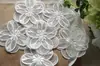 Acessórios de roupa feitos à mão DIY decoração de roupas vestido de noiva organza tridimensional patch de bordado de pérola aplique para vestido de noiva