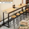 Mesa de Bar de Madera Maciza para Uso Doméstico, Mesa de Bar Pequeña de Ocio para Balcón, Mesa de Patas Altas, Mesa de Computadora de Bar de Madera Maciza, Mesa Larga Sencilla