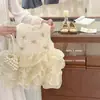 Vestido Princesa Estilo Chanel para Menina no Inverno, Vestido de Aniversário de Um Ano, Vestido para Criança Pequena com Lã Adicionada