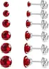 Pendientes de Moda Transfronterizos Europeos y Americanos de Diamante de Circonita de Cuatro Garras 3/4/5/6/7/8/10 Pendientes Suministro de Joyería