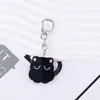 Chaveiro de acrílico de gato de desenho animado, pingente de gato preto fofo, decoração de mochila, pingente transfronteiriço, pequeno acessório de chaveiro