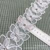 Bordado de Cuentas de Punto Organza Estéreo Doble Mariposa Encaje Accesorios Vestido de Novia Hecho a Mano Accesorios diy