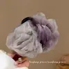 Pinza para el pelo de camelia estilo bosque atmosférico para mujer, Pinza de tiburón para pelo semirrecogido, Pasador suave, Pinza de moda