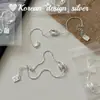 Joia de Mão Simples Ins Coreana Prata Esterlina S925 Pulseira Simples Nariz de Porco Estilo Nicho Clássico Versátil Modelo Feminino
