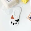 Nuevos calcetines de primavera y verano 21 para mujer, calcetines con estampado de garra de gato de dibujos animados, calcetines de barco de jacquard de algodón, calcetines invisibles finos japoneses de boca baja con silicona