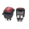 Suministro Interruptor Impermeable en Forma de Barco Seis Pines Tres Velocidades Kcd4 Negro Sin Luz Interruptor Basculante en Forma de Barco 16A/250V20A1