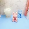 Coelho Rosa Dia dos Namorados Páscoa diy Dia dos Namorados Chinês vela aromática artesanal molde de silicone presente de aniversário decoração