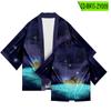 Origem transfronteiriça camisa kimono cardigã de sete mangas impressa em 3D tamanho grande solta casaco moderno masculino e feminino