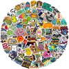 100 Adesivos de acampamento de viagem ao ar livre Conta de mão Decoração personalizada Copo de água transfronteiriço Adesivos de grafite à prova d'água Não violação