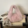 Bolsa Peluda Outono/Inverno Feminina 2026 Nova Estampa de Leopardo Elegante Bolsa de Mão Moda Versátil Bolsa de Ombro Tendência Bolsa Transversal
