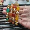 Pulsera de ágata con cuentas de cubo al por mayor ágata fabricantes de pulseras Lutong al por mayor puesto callejero Jianghu joyería de jade