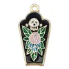 Transfronterizo 125 Goteo de aceite Fantasma de Halloween Calavera Murciélago Muerte Colgante DIY Pulsera Llavero Colgante de Joyería