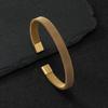 Pulsera transfronteriza europea y americana de acero de titanio que no se desvanece, malla de alambre plano de acero, pulsera elástica, joyería de acero inoxidable abierta en forma de C