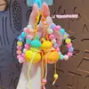 Chaveiro Pingente de Cabacinha Colorida de Contas Desenho Animado Corrente de Contas para Celular Pingente de Mochila Escolar Presente Venda por Atacado