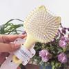 Peine de cojín de aire de gato de dibujos animados color caramelo, peine para el cabello de moda para niña, portátil, peine de masaje relajante con cojín de aire