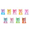 Desenho animado fofo mini colorido urso morango enfeites de carro pingente resina DIY chaveiro acessórios material atacado