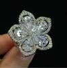 Anillo de circonita brillante con micro incrustaciones de temperamento de personalidad exagerada de He Cheng, pulsera popular transfronteriza europea y americana para mujer