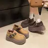 Zapatos Birkenstock de suela gruesa para chica bajita, mujer, nuevo estilo otoño 2026, plataforma de aumento de altura 7 cm, mocasines casuales slip-on, zapatos individuales
