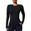 Traje de Yoga para Mujer Otoño e Invierno Nuevo Manga Larga para Correr Deportivo Profesional Traje de Fitness Top Mallas de Alto Sentido Europa y América