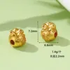 Contas de Transferência Banhadas a Ouro que Preservam a Cor, Contas Espaçadoras Yuanbao Saco da Sorte em Formato de Cobra com Furo Passante, Acessórios para Joias de Pulseira DIY