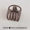 Moda Vintage Nuevo Estampado de Leopardo Todo Fósforo Tocado Parte Trasera de la Cabeza Media Cola de Caballo Pinza para el Cabello Rascador de Cabello Distintivo Accesorios para el Cabello para Mujeres
