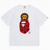 24 Tendencia Caliente de Verano en Línea: Camiseta bAPe Cabeza de Mono, Diseño Camuflaje, Camiseta Unisex de Manga Corta con Cuello Redondo