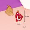 Oso Fresa Accesorios DIY Dibujos Animados Hecho a Mano Oso de Peluche Aleación Gota de Aceite Colgante Collar Aretes Colgante para el Cabello