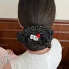 Goma para el pelo tipo scrunchie con volantes, lunares y corazón estilo coreano para mujer, sujetador de pelo grande fresco y dulce, accesorio versátil para el pelo para mujer