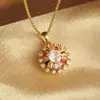 Collar Estilo Nuevo para Mujer Verano Pequeño Lindo Elegante Chapado en Cobre Collar Versátil Joyería de Gama Alta Simple