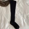 Calcetines Largos de Estilo Ballet para Mujer Otoño e Invierno con Volantes y Zapatos Pequeños de Cuero, Calcetines Holgados de Moda Melad Ins