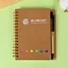 Rollo de Papel Marrón con Bolígrafo Notas Adhesivas de Colores Pegatinas de Preguntas Incorrectas Cuaderno de Notas Adhesivas Desprendibles Libro de Contabilidad Manual