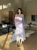 Xiu Xixi 2026 Primavera/Verano Etiqueta Blanca Elegante Vestido de Tirantes de Cintura Alta con Estampado, Vestido de Vacaciones Puro Deseo para Mujer 88482