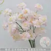 Rosas de Creme Simuladas de 3 Cabeças, Decoração de Fundo para Casamento, Arranjo de Flores para Guia de Estrada, Flores de Seda Estilo Europeu para Casamento, Flores Artificiais