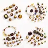 Cuentas Sueltas de Madera de Agarwood Natural Metálico con Cuentas, Cuentas Espaciadoras para Pulseras Hechas a Mano, Cuentas de Barril, Accesorios para Colgantes, Accesorios, Materiales para Joyería