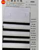 K03-blanco/negro algodón de lijado elástico tela de color muestra Tarjeta de color versión cortada envío ordinario pago a contrareembolso K03# tarjeta de hilo