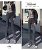 Jeans de Micro Campana Estilo Americano para Mujer 2026 Primavera y Otoño Nuevos Versátiles de Cintura Alta Elásticos Adelgazantes Moda de Pantalones de Campana